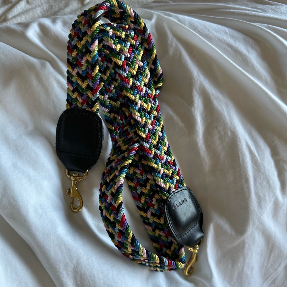 Clare V. woven crossbody bag strap